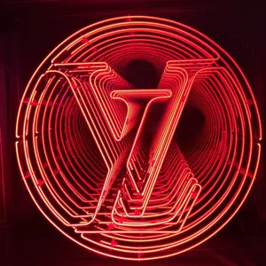 Louis Vuitton Red Led Logo Wallpaper