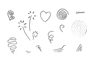 Love Black And White Random Doodles Wallpaper