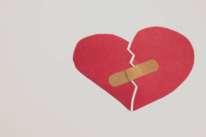 Love Failure Bandaged Heart Wallpaper