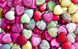 Love Heart Candies Wallpaper