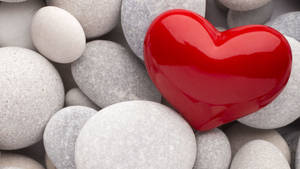 Love Heart On Stones Wallpaper