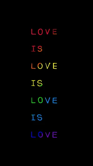 Love Is Love Text Lgbt Phone Wallpaper