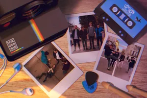 Love Joy Cassette Tape And Polaroid Photographs Wallpaper