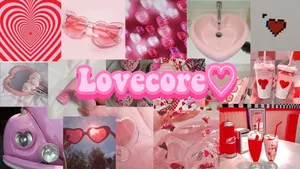 Lovecore Aesthetic Collage Wallpaper