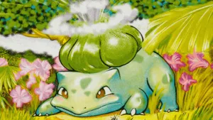 Lovely Bulbasaur Painting Wallpaper
