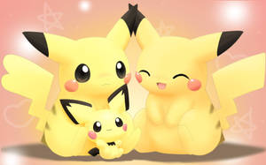 Lovely Pikachu Family
