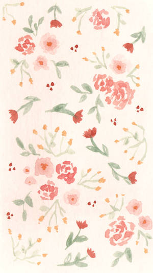 Lovely Pink Floral Iphone Wallpaper