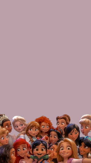 Lovely Princesses Of Disney Phone Wallpaper