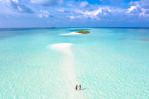 Lovers Sandbar Wallpaper