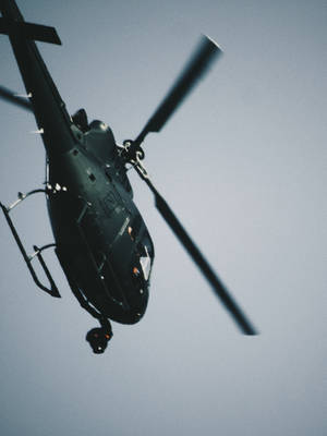 Low Angle Helicopter Flying Wallpaper