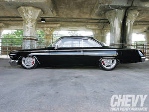 Lowrider Black 1962 Chevrolet Bel Air Wallpaper