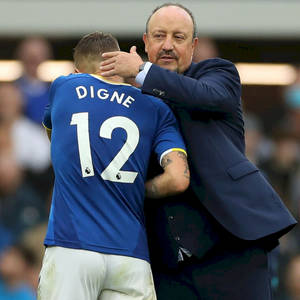 Lucas Digne With Rafael Benítez Wallpaper