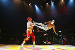 Lucha Libre High Flying Kick Wallpaper