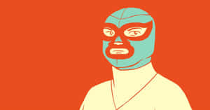 Luchadorin Orange Background Wallpaper