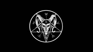 Lucifer Devil Logo In Black Wallpaper