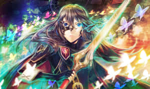 Lucina With Butterflies Wallpaper