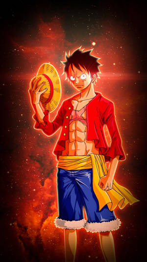 Luffy 4k With Glowing Red Eyes Wallpaper