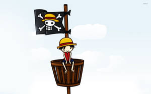 Luffy 4k With Pirate Flag Wallpaper