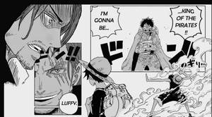 Luffy And Shanks Manga Panel Wallpaper