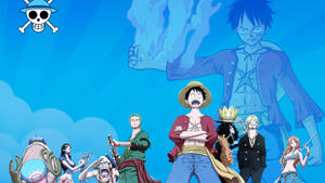 Luffy And Straw Hats One Piece Blue Wallpaper
