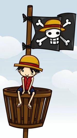 Luffy Funny Cartoon Art Wallpaper