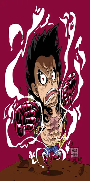 One Piece Wallpaper Ruffy Gear Vierter