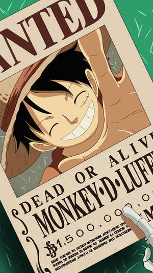 Luffy Smile Wanted Poster Wallpaper