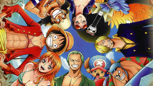 Luffy Zoro And Team Smile Shoot Desktop Wallpaper