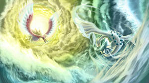 Lugia And Ho-oh Battle Wallpaper