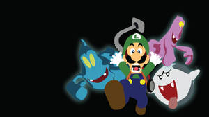 Luigi Chased By Ghosts Wallpaper