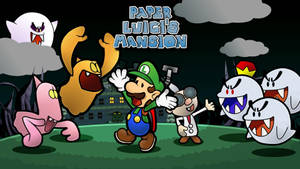 Luigi's Mansion 3 Characters In Paper Mario Style Wallpaper
