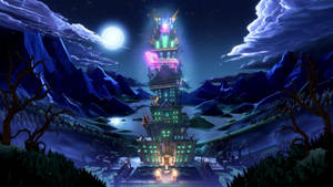 Luigi's Mansion 3 Tall Mansion In The Mountains Wallpaper