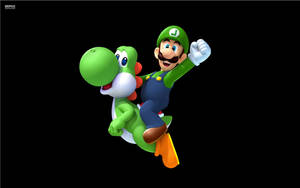 Luigi With Yoshi Wallpaper