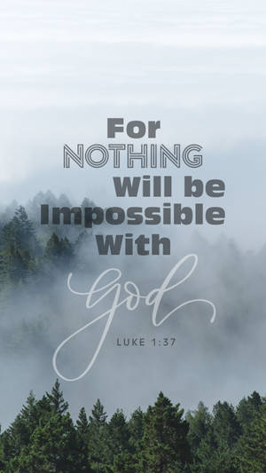 Luke 1:37 Bible Quote Wallpaper