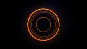 Luminous Orange Circles Wallpaper