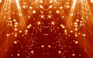 Luminous Stars And Gold Glitters Wallpaper