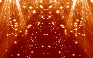 Luminous Stars And Gold Glitters Wallpaper