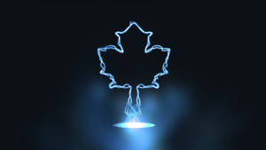 Luminous Toronto Maple Leafs Logo Wallpaper