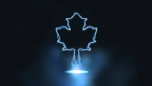 Luminous Toronto Maple Leafs Logo Wallpaper
