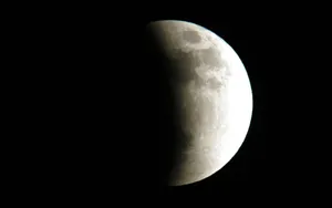 Lunar Eclipse Cool Shadow Wallpaper