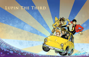 Lupin Characters In A Car Anime Wallpaper
