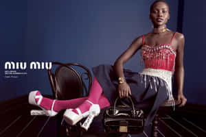 Lupita Nyong'o For Miu Miu Wallpaper