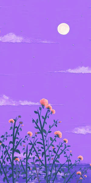 Lush Orange Floral Bloom Wallpaper