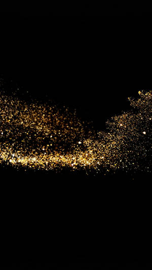 Luxurious Black And Gold Glitter Iphone Wallpaper Wallpaper