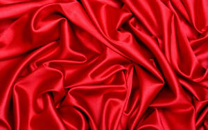 Luxurious Red Silk Fabric Wallpaper