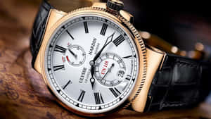 Luxury Brands Golden Watch Wallpaper