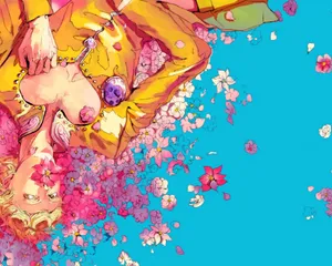 Lying Down Giorno Giovanna Wallpaper