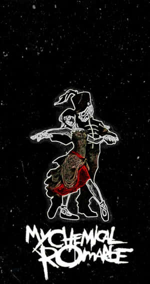 M C R Skeleton Dance Artwork Wallpaper