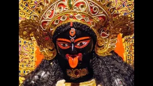 Maa Kali Black Statue Close-up Wallpaper