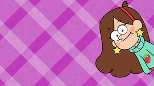 Mabel Pines Checkered Violet Wallpaper